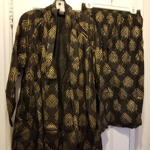 Open jacket w/matching skirt